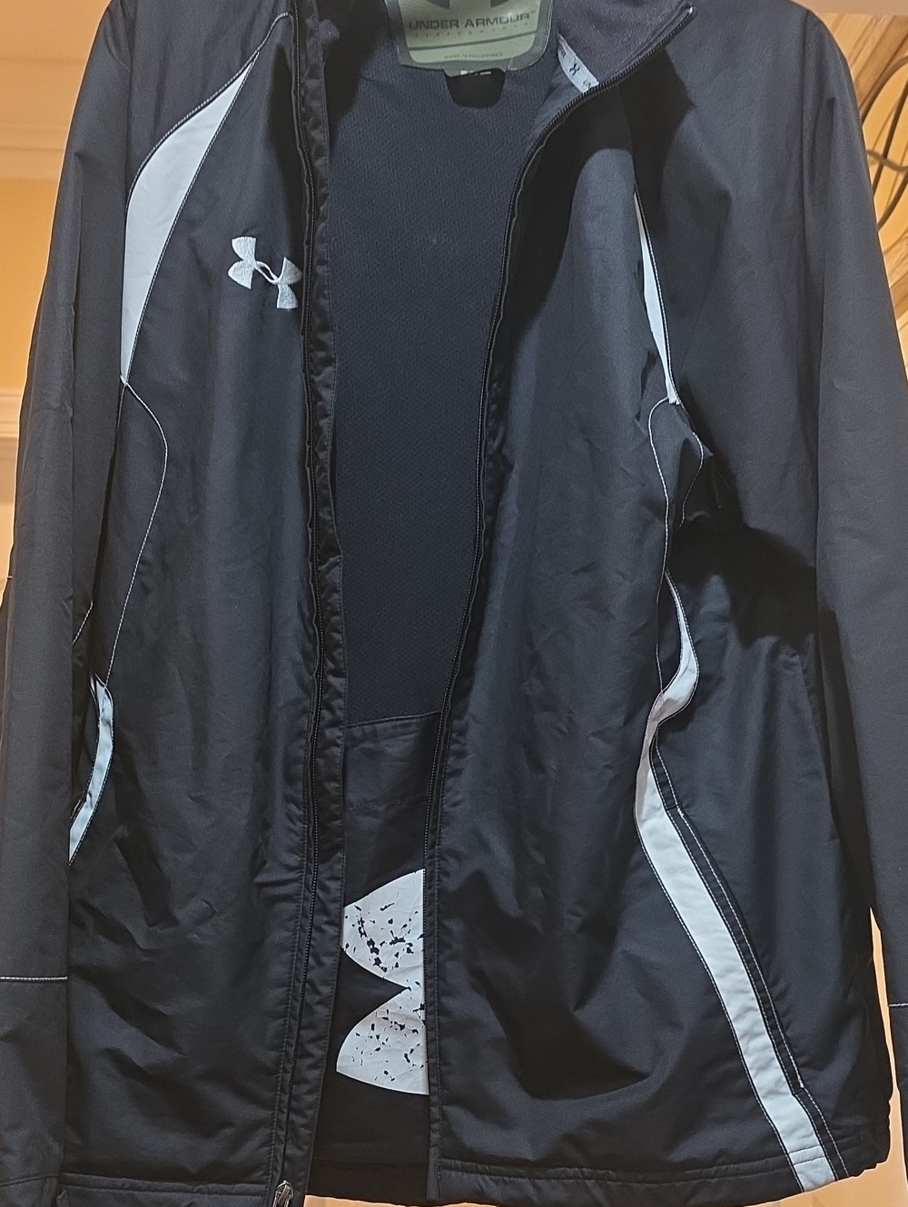 Under Armour Black and White Women's Athletic Bomber Jacket